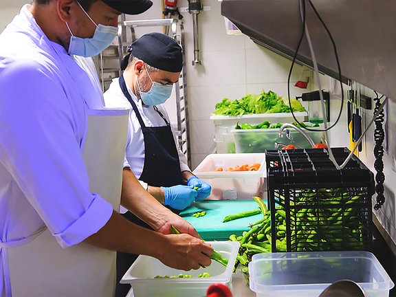 Orona Ideo kitchen workers